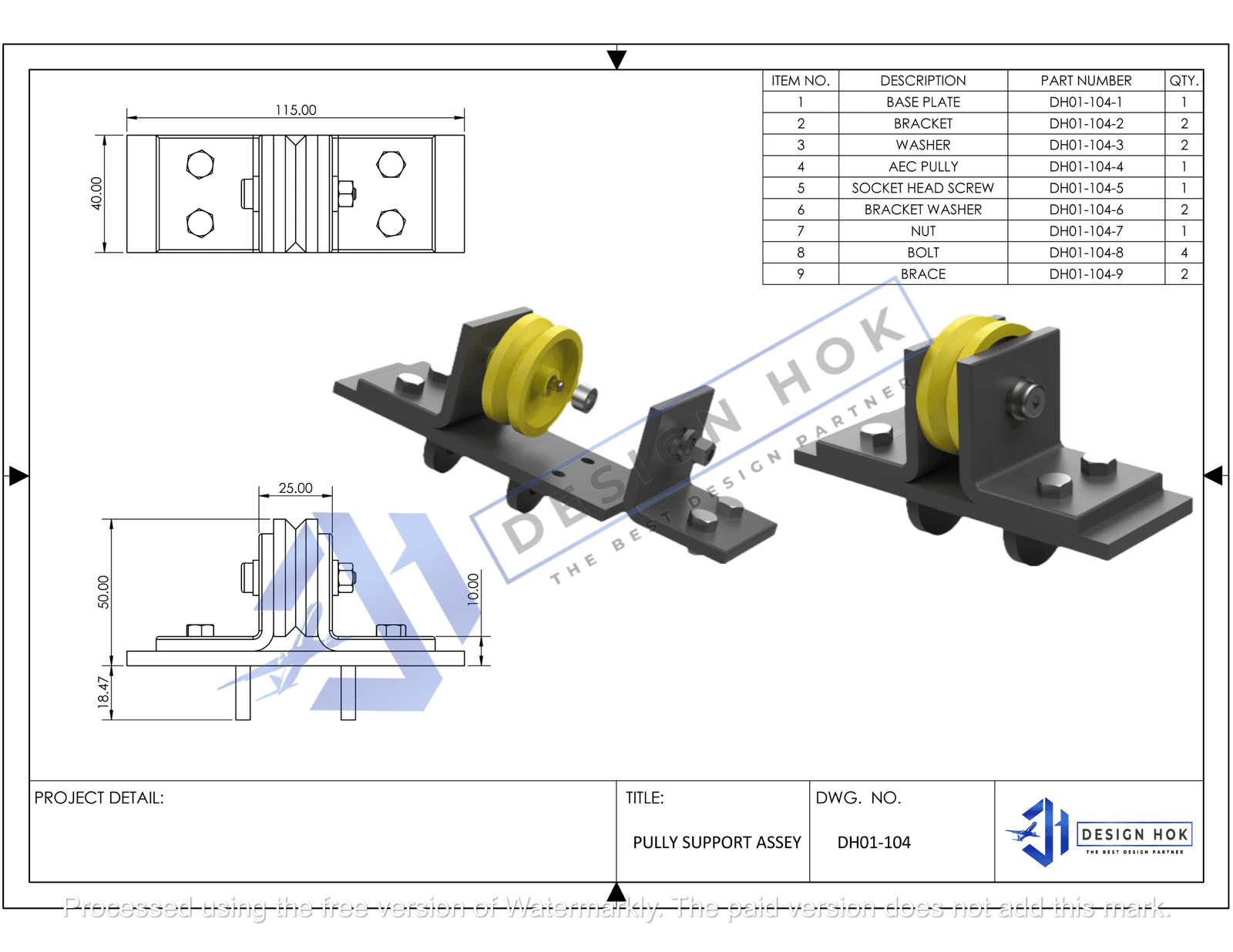 Exploded Mechanical View Rendering: Precision Design Visualization at DesignHok