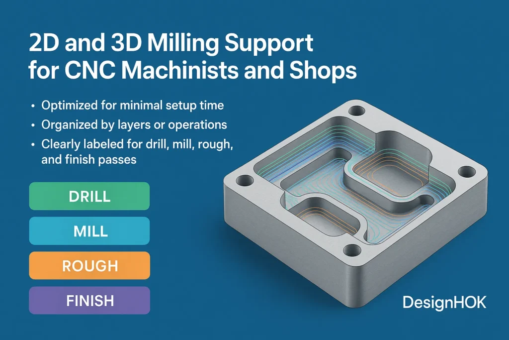 DesignHOK 2D and 3D Milling Support