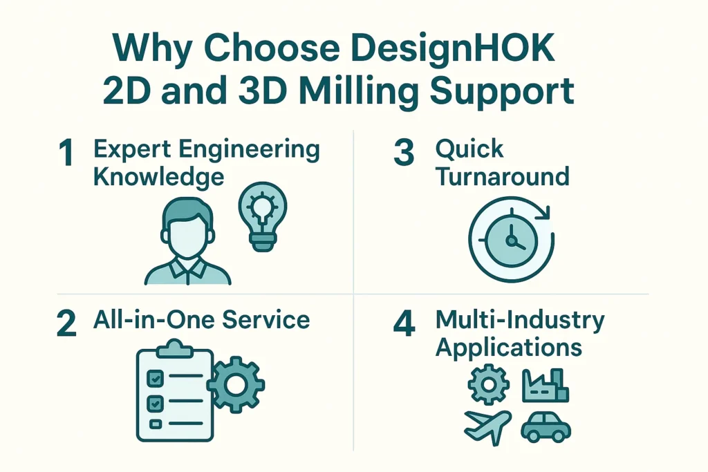 DesignHOK 2D and 3D Milling Support