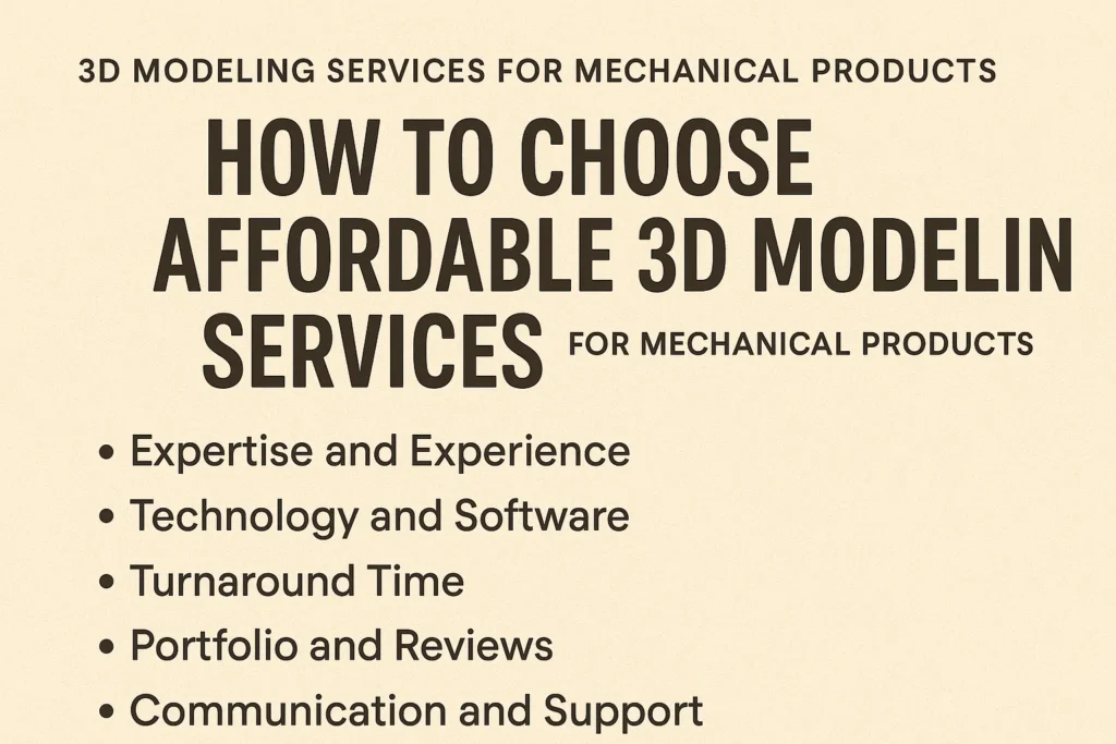 3D modeling services for mechanical products