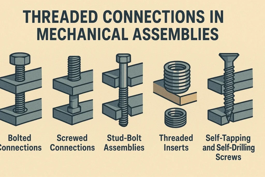Threaded connections in mechanical assemblies
